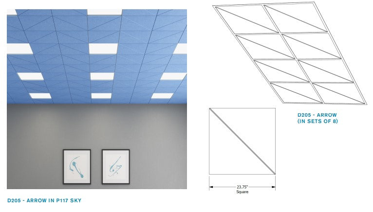 EchoDeco 85% Acoustic Ceiling Tile 23.75"W x 23.75"H
