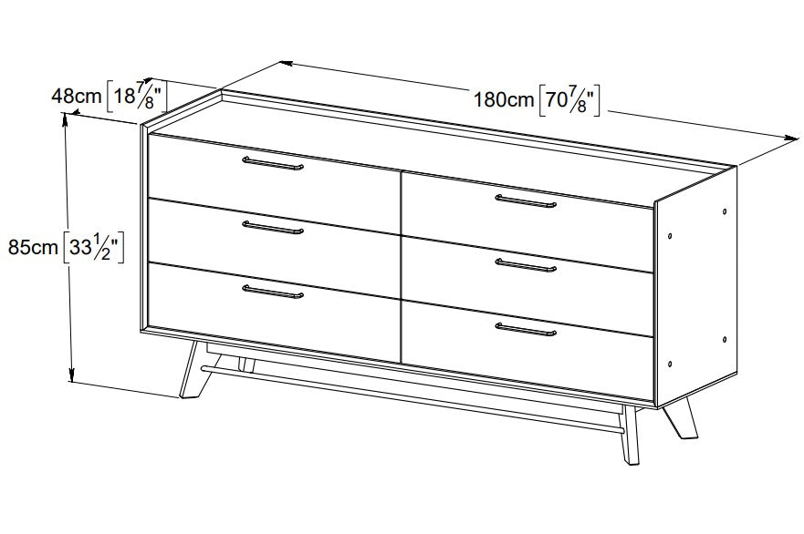 Denali 6 Drawer Double Dresser DNLI-3823