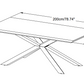 Rainier Glass Coffee Table 51 x 27.5 Inches