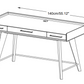 Rainier Stylish Desk with 3 Drawers in Grey & White