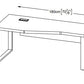Stavanger Crescent Desk 71" in Dark Grey