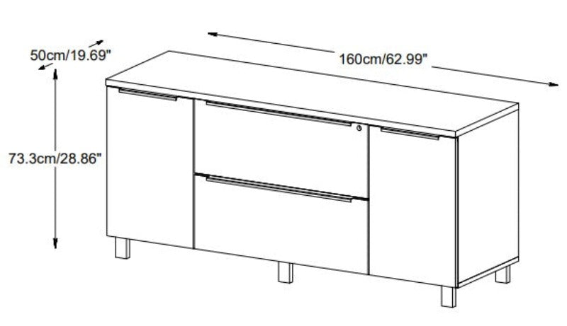 Kalmar Storage Credenza Filing Cabinet  63"