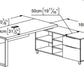 Stavanger 90 Degree Desk with return Cabinet 71" 