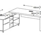 Stavanger 90 Degree Desk with return Cabinet 71" 