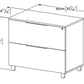 Stavanger Filing Cabinet Storage & Credenza in Dark Grey