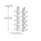Stavanger Tall and Low Bookcase in Dark Grey