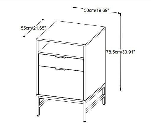 Sierra High Pedestal in Walnut 20 x 31H Inches