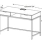 Sierra Home Office Desk w/ Shelf and 2 Drawers