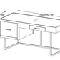 Elbert Home Office Desk 63" in Walnut