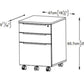 Kalmar 3-Drawer Mobile File Cabinet 19 x 25"