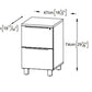 2-Drawer High Pedestal Cabinet in Grey K124-Grey