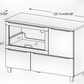 Kalmar Printer Cabinet & Filing Drawers in Grey