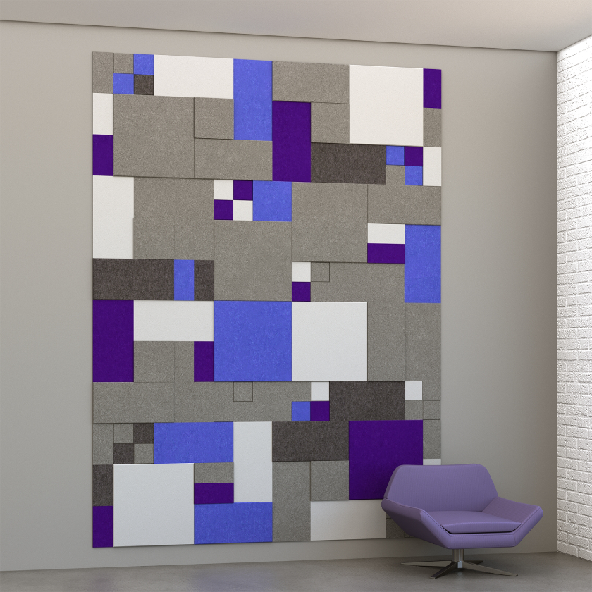 EchoDeco 85% Acoustic Wall Tile Parallelogram Shapes 12" & 24"