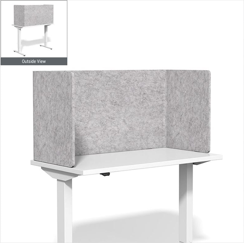 EchoWrap Enclave 90% Acoustic Desk Divider U- Panel