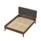 Tahoe Platform Bed with Upholstered Headboard in Walnut