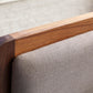 Tahoe Platform Bed with Upholstered Headboard in Walnut