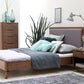 Tahoe Platform Bed with Upholstered Headboard in Walnut