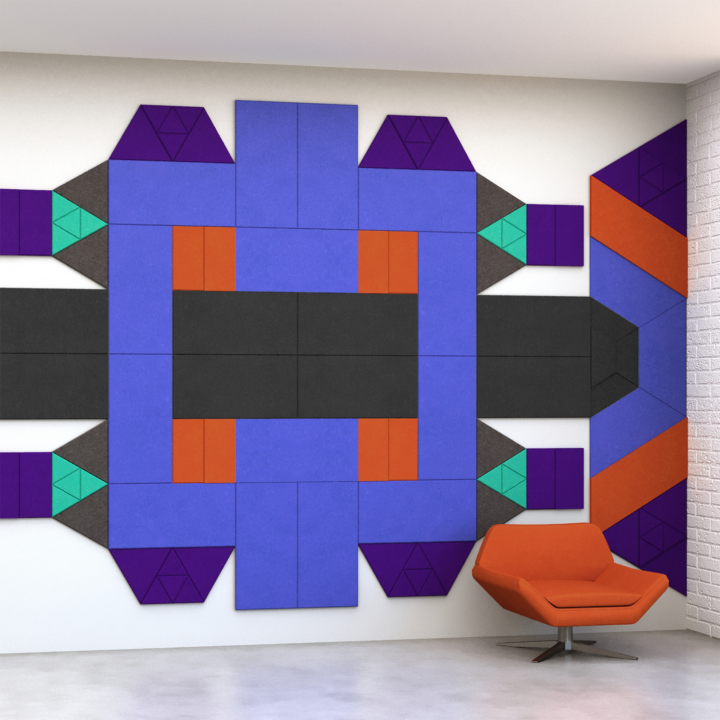 EchoDeco 90% Creative Acoustic Wall Tiles Shape 6" Square