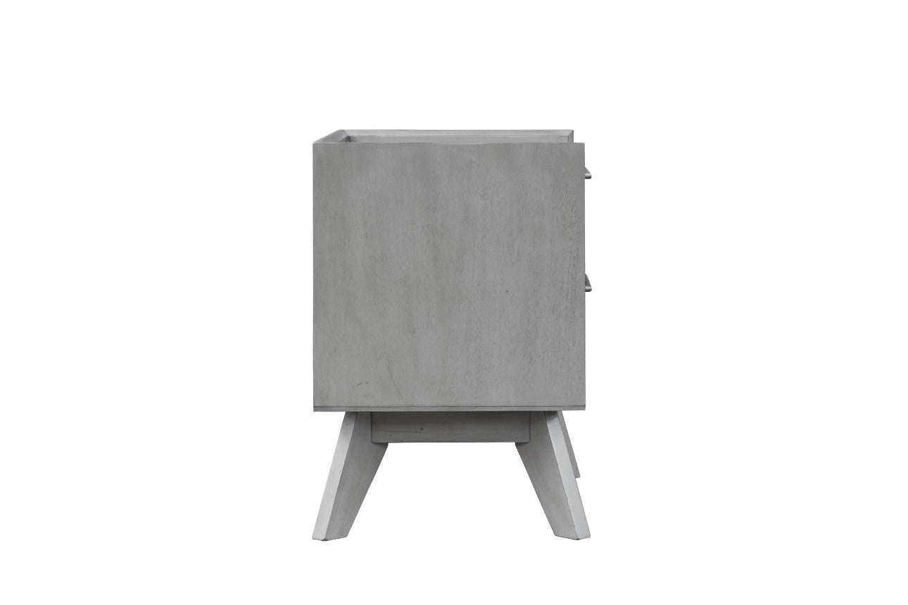 Rainier Night Stand 2 Drawer in Grey