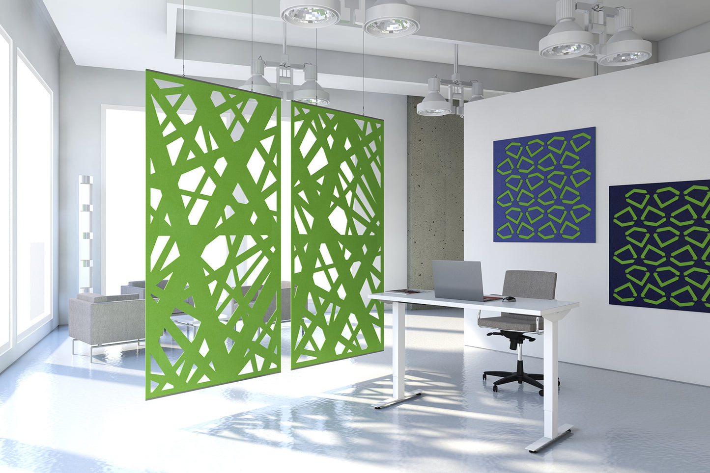 Echodeco 90% Attractive Acoustical Wall Panel Divider 47"w x 47"h