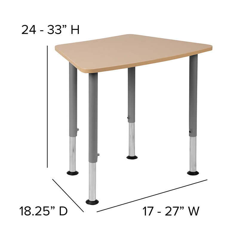 Hex Student Desk Adjustable Legs