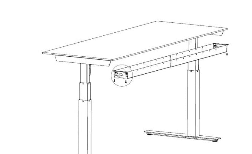 Conset Universal Cable Tray Under Desk Expandable 38” to 65 ½