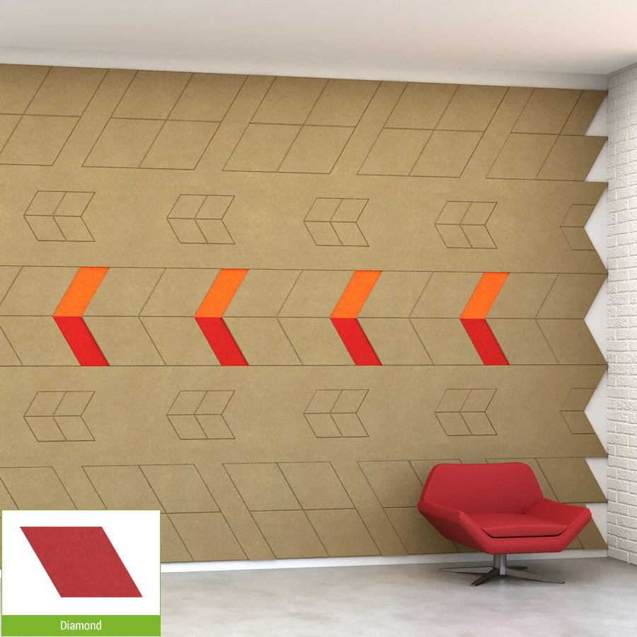 EchoDeco 85% Artistic Acoustic Wall Tiles Shape 6" Square