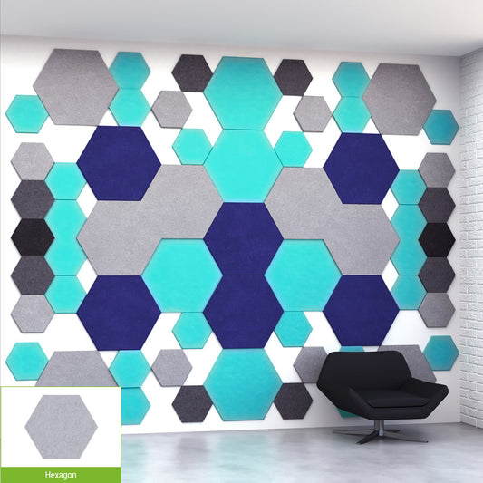 EchoDeco 90% Soundproof Acoustic Wall Tiles Hexagon Shape