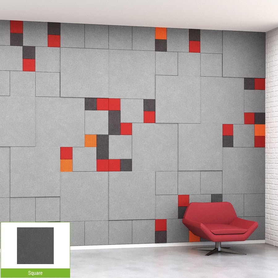 EchoDeco 85% Artistic Acoustic Wall Tiles Shape 6" Square