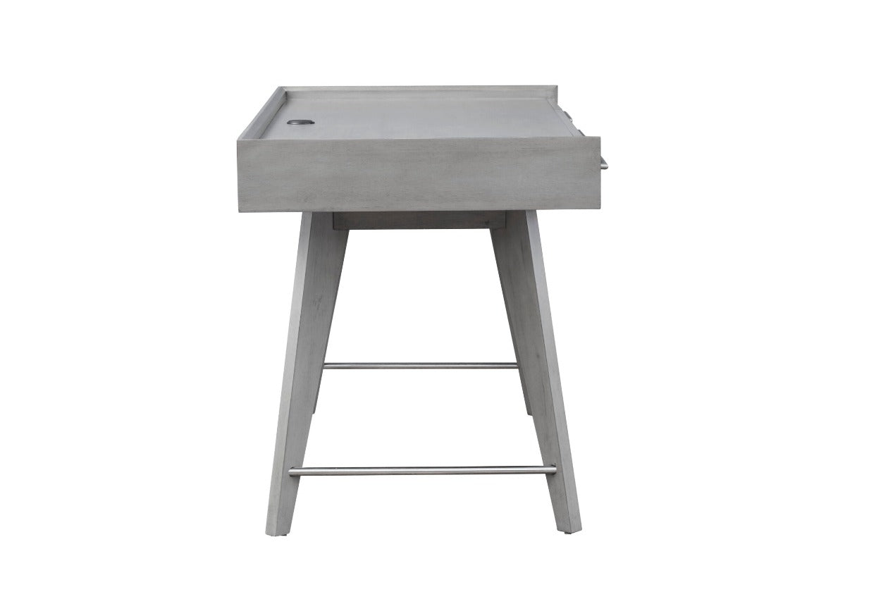 Rainier Stylish Desk with 3 Drawers in Grey & White