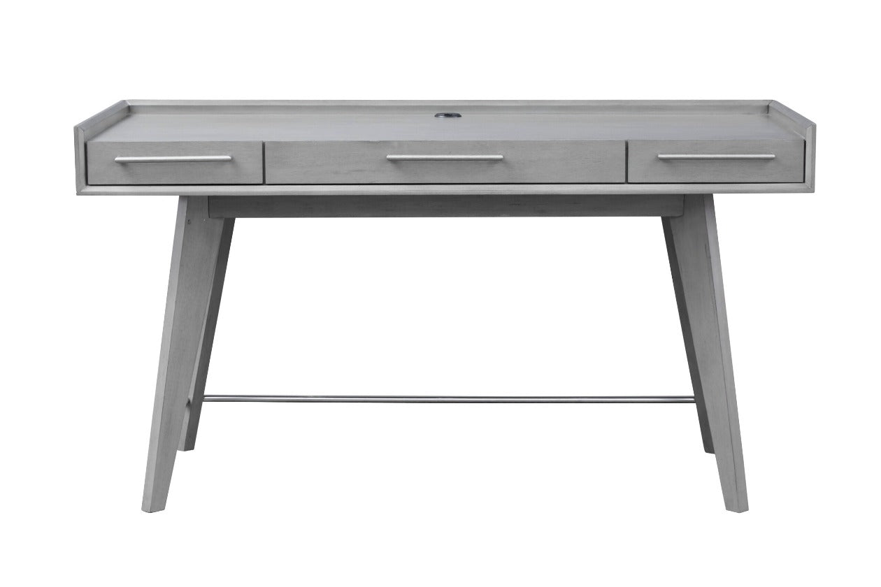 Rainier Stylish Desk with 3 Drawers in Grey & White