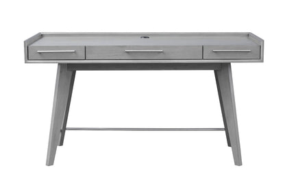 Rainier Stylish Desk with 3 Drawers in Grey & White