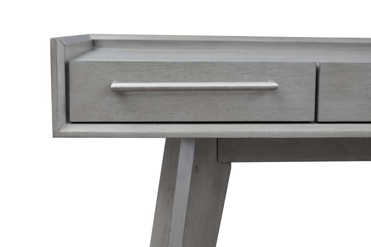 Rainier Stylish Desk with 3 Drawers in Grey & White