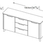 Tahoe 3-Section Sideboard in Walnut TAHDN-4180