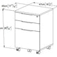 Stavanger Filing Cabinet Storage & Credenza in Dark Grey