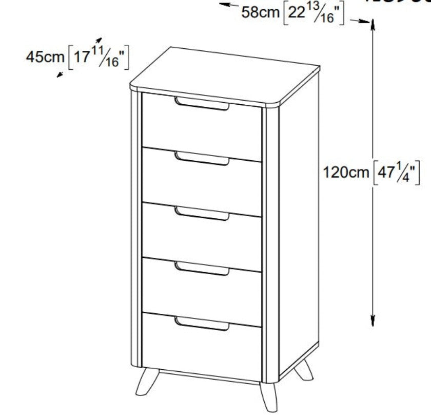 Tahoe Tall & Double Dresser with 5-6 Drawers in Walnut