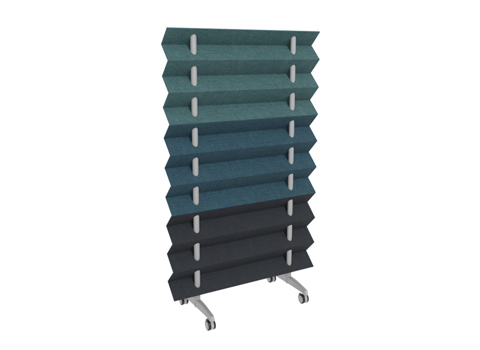 Zag Wall Acoustic Panel Mobile Divider 36-60"W